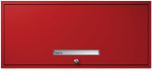 Bright Red Flipper Door Cabinet