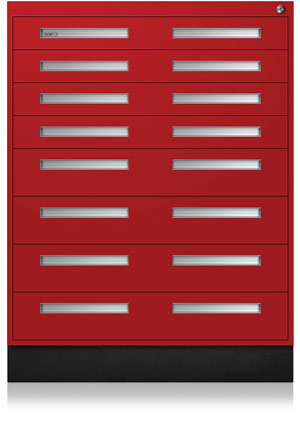 Bright Red Inerlocking Cabinet