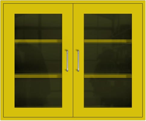 SF Yellow Wall Cabinet