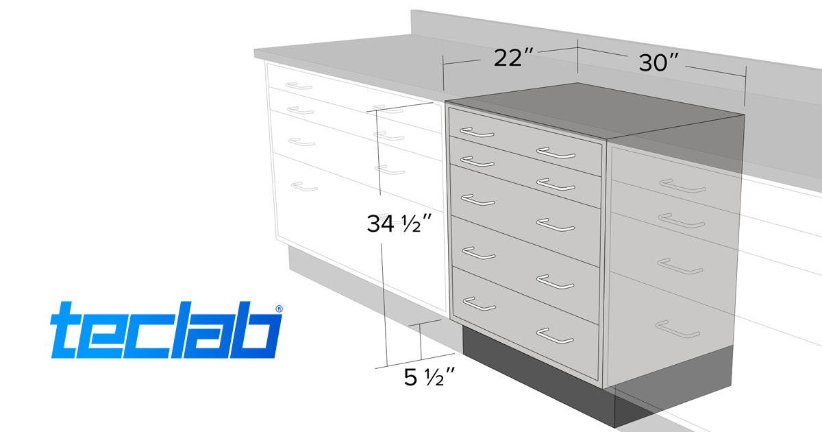 Under-Counter Hanging Laboratory Base Cabinets from Teclab