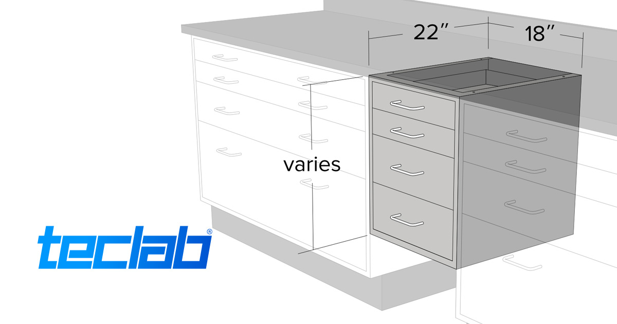 Under-Counter Hanging Laboratory Base Cabinets from Teclab