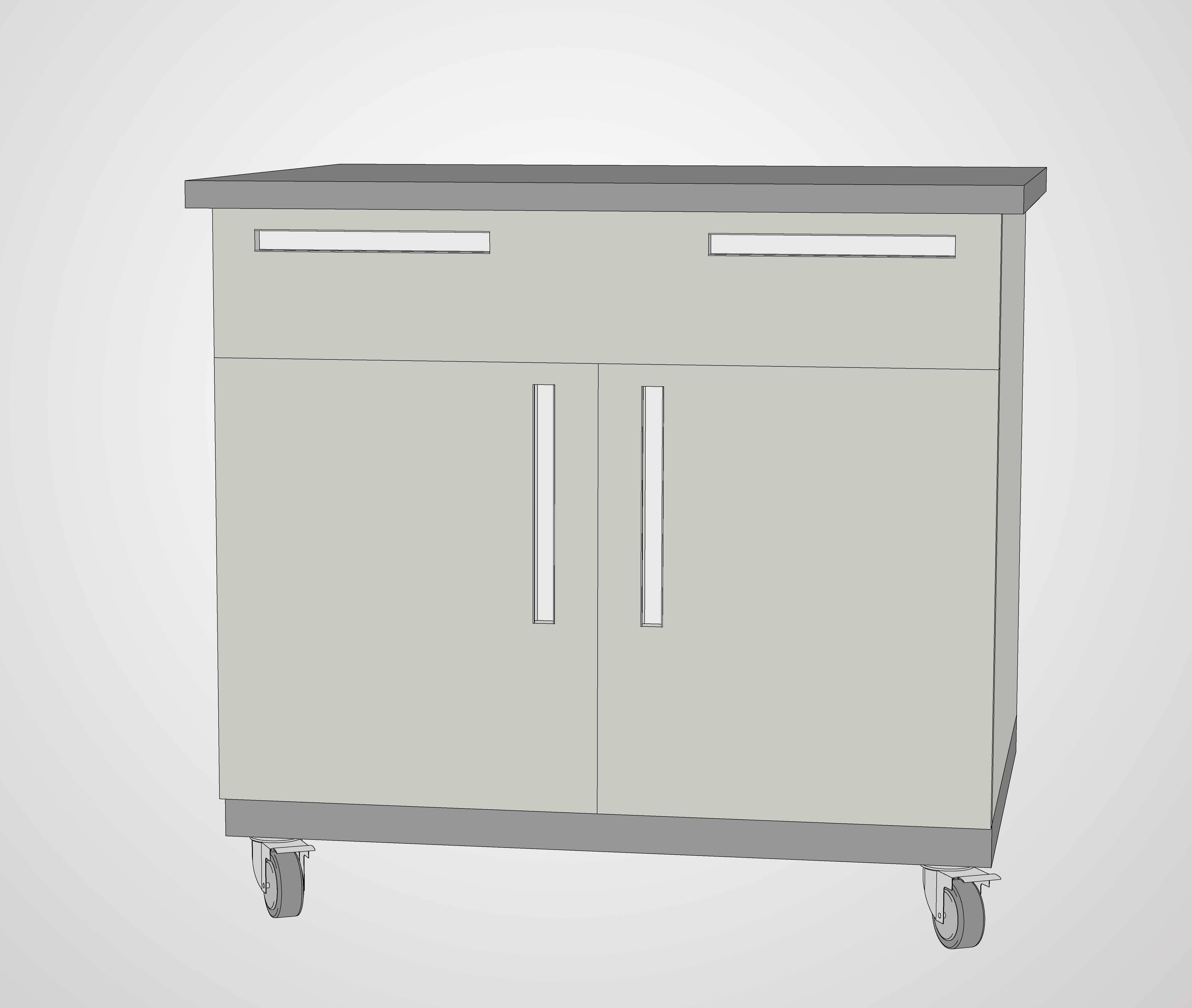 Mobile Base Cabinet