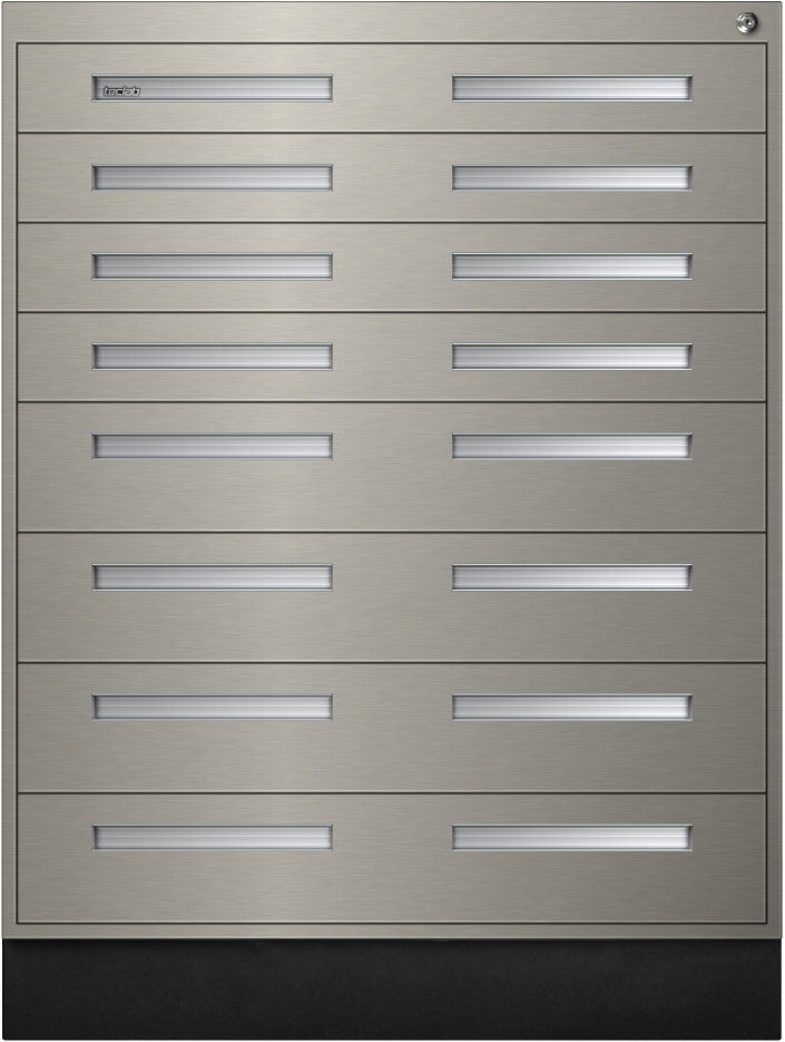Teclab Stainless Steel Interlocking Drawer Storage Cabinets