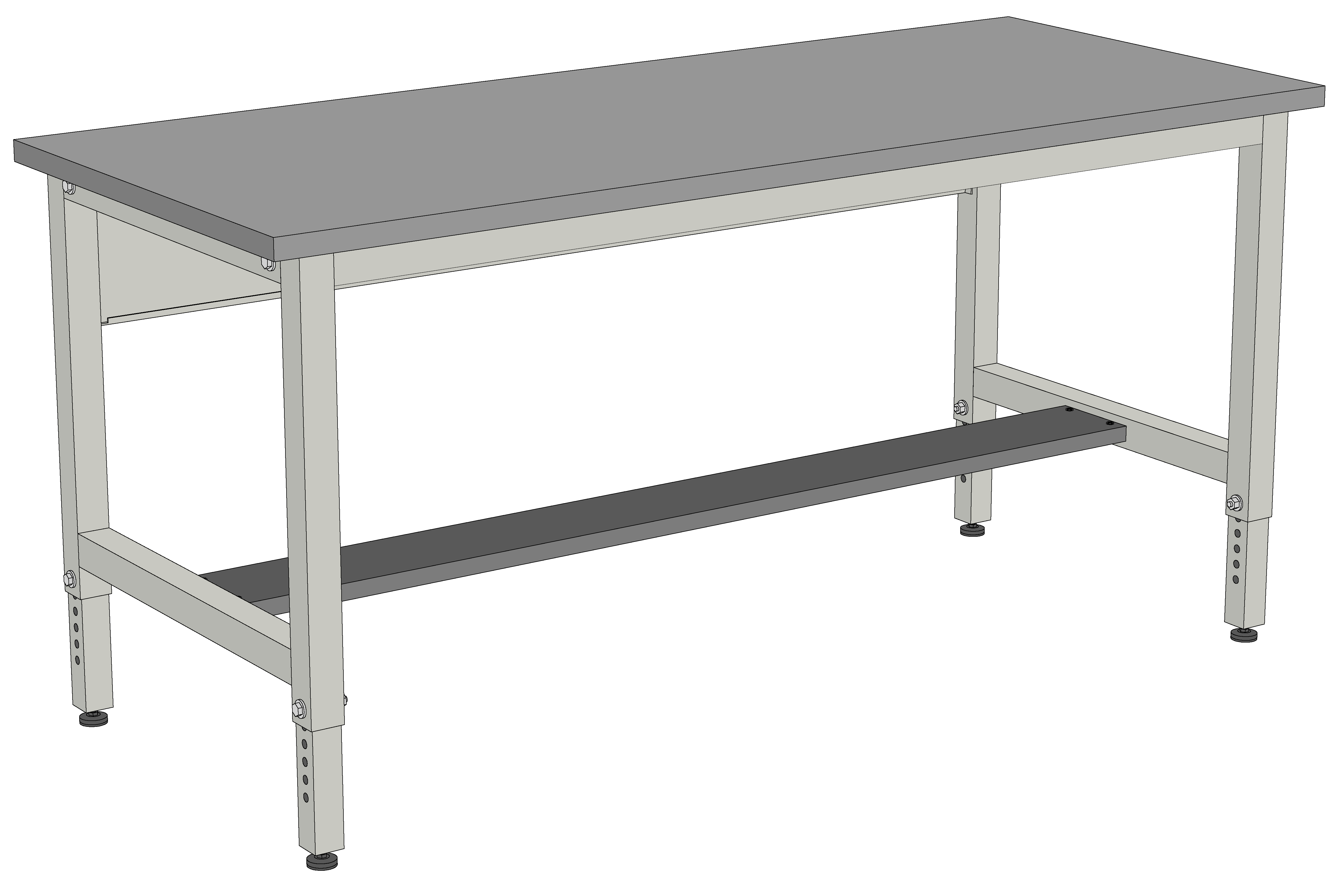 Manual Height Adjustable Workbench